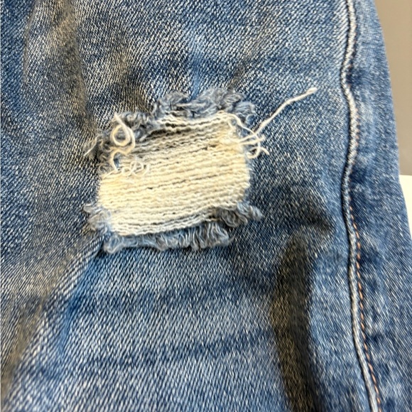 Hollister Ultra high rise vintage straight distressed cropped zip fly denim 24 - Picture 4 of 11